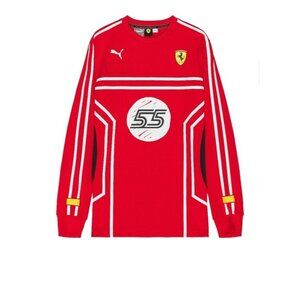 Puma Select Ferrari X Joshua Vides Mesh Jersey Top RED